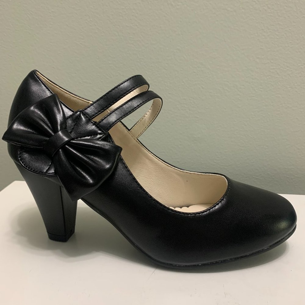 Ladies Block High Heel Sweet Lolita Ankle Strap Mary Janes Size 7 - NEW!